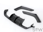 Carbon Diffusor Heckdiffusor Auspuffblende 3-teilig für BMW M3 F80 + M4 F82 F83 - STW-Solutions